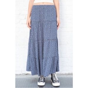 Brandy Melville - Izzy Floral Maxi Skirt in Blue & White